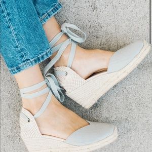 Soludos Lyon 2.75” Wedge - Chambray, 5.5 Women’s Shoe NWT